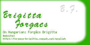 brigitta forgacs business card